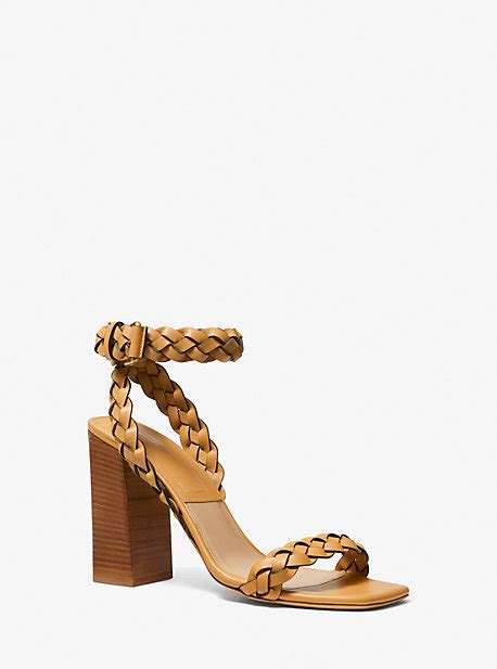 michael kors pippa sandal|Pippa Woven Leather Sandal .